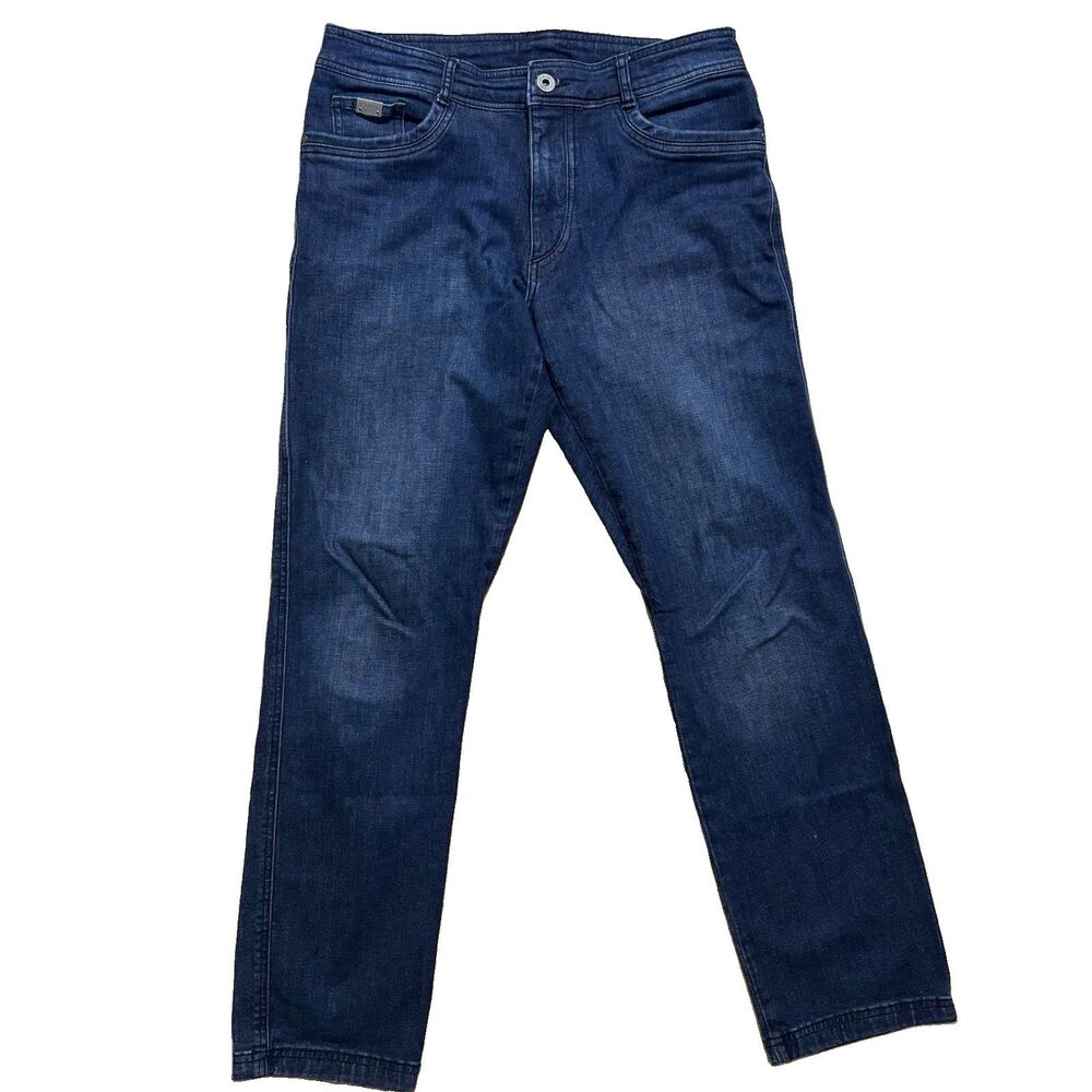 Kuhl Klassik Jeans Men’s 34x32 Blue Dark Wash Organic Cotton Denim Stretch